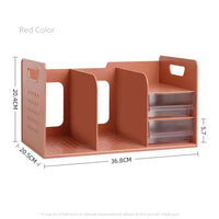 Multifuncional Color Plastic Book Stand Holder, Study Desk Organizer, Book Stopper Drawer, Frete Grátis