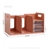 Multifuncional Color Plastic Book Stand Holder, Study Desk Organizer, Book Stopper Drawer, Frete Grátis