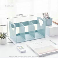 Multifuncional Color Plastic Book Stand Holder, Study Desk Organizer, Book Stopper Drawer, Frete Grátis