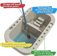Multifuncional Escova Limpador Barril De Lavar Com Paleta Barril Escova Artística Barril Tinta Aquarela Óleo Caixa De Tinta Acrílica