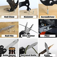 Multitool Hammer for Men, Presente de Aniversário, Marido, Handyman, Compacto, DIY, Survival Multi Tool, Mochila, Acessórios de Camping, Legal