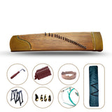 NAOMI 163cm 21-String Chinese Guzheng Zither Select Nanmu Well Carved Smooth Surface Good Sound For Professional Collection