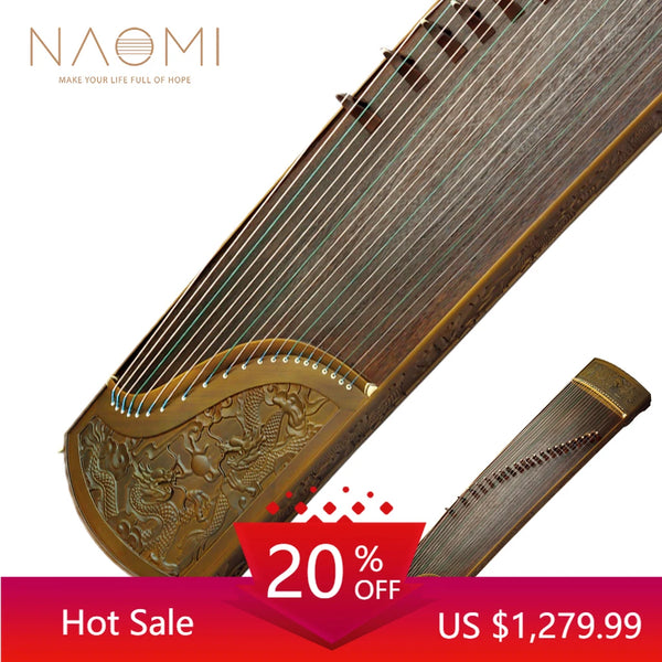 NAOMI Collection Level Nanmu 163cm Guzheng Chinese Koto Dragon Carved Zheng Precise Workmanship Ancient And Elegant Instrument