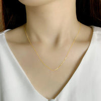 AOOKMIYA NYMPH Pure 18K yellow Gold Chopin Chain Necklace  Au750 Fine Jewelry Wedding For Female Wedding Gift X312 22-9-23