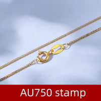 AOOKMIYA NYMPH Pure 18K yellow Gold Chopin Chain Necklace  Au750 Fine Jewelry Wedding For Female Wedding Gift X312 22-9-23
