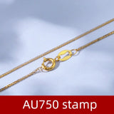 AOOKMIYA NYMPH Pure 18K yellow Gold Chopin Chain Necklace  Au750 Fine Jewelry Wedding For Female Wedding Gift X312 22-9-23