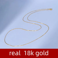 AOOKMIYA NYMPH Pure 18K yellow Gold Chopin Chain Necklace  Au750 Fine Jewelry Wedding For Female Wedding Gift X312 22-9-23
