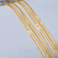 AOOKMIYA NYMPH Pure 18K yellow Gold Chopin Chain Necklace  Au750 Fine Jewelry Wedding For Female Wedding Gift X312 22-9-23