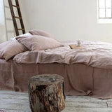 Natural LINEN Bedding Set 3pcs Washed Bed Linens Organic Flax Duvet Cover Pillowcases Soft Quilt Comforter With Button Closure