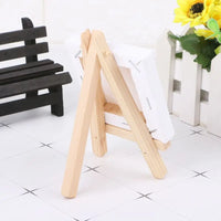 AOOKMIYA Natural Wood Mini Easel Frame Tripod Display Meeting Wedding Table Number Name Card Stand Display