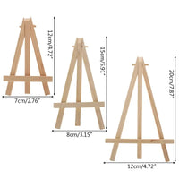 AOOKMIYA Natural Wood Mini Easel Frame Tripod Display Meeting Wedding Table Number Name Card Stand Display