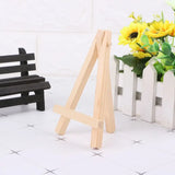 AOOKMIYA Natural Wood Mini Easel Frame Tripod Display Meeting Wedding Table Number Name Card Stand Display