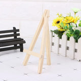 AOOKMIYA Natural Wood Mini Easel Frame Tripod Display Meeting Wedding Table Number Name Card Stand Display