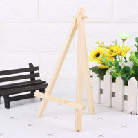 AOOKMIYA Natural Wood Mini Easel Frame Tripod Display Meeting Wedding Table Number Name Card Stand Display