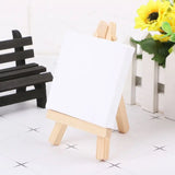 AOOKMIYA Natural Wood Mini Easel Frame Tripod Display Meeting Wedding Table Number Name Card Stand Display