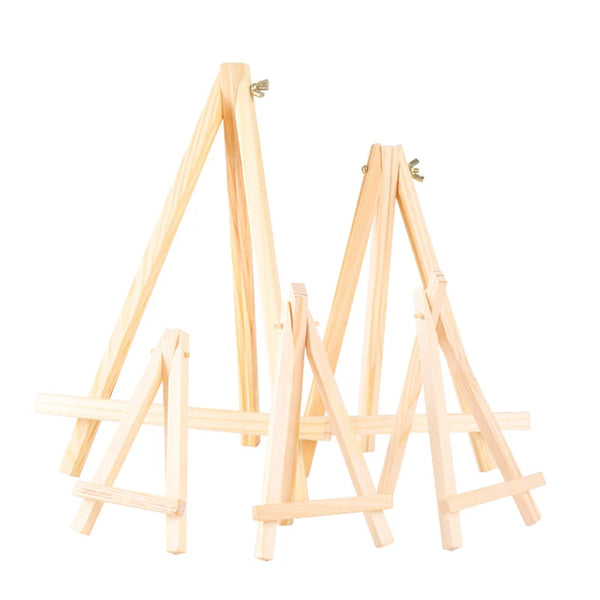 AOOKMIYA Natural Wood Easel Frame Tripod Display Meeting Wedding Table