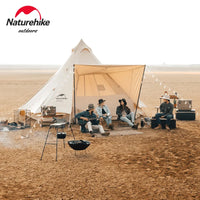 Naturehike 3-4 Persons Pyramid Camping Tent 20m² Large Spaces Luxury Tent Extended Foyer Cotton Tent Brighten 20 Outdoor Travel