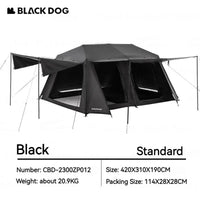 Naturehike BLACKDOG Camping Tent Automatic One-touch Dome Cabin Tent Outdoor Travel W/ Projection Screen Waterproof 5-8 Person