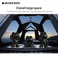 Naturehike BLACKDOG Camping Tent Automatic One-touch Dome Cabin Tent Outdoor Travel W/ Projection Screen Waterproof 5-8 Person