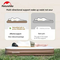 AOOKMIYA Naturehike Self-inflating Sleeping Mats Camping Air Mat 200x150 Air Bed Outdoor 2 Persons Inflatable Mattress with Electric Pump