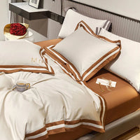 New 1000TC Egyptian Cotton Comforter Bedding Set Queen King size Bed sheet Pillow Cover 4pcs Embroidery Quilt cover