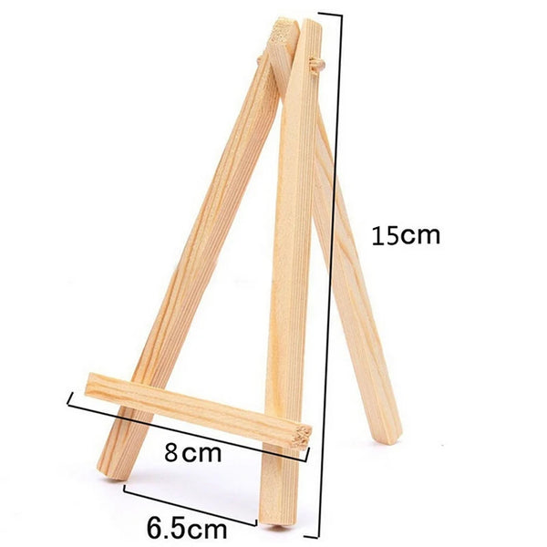 4 By 4 Inch Mini Canvas And 8*16cm Mini Wood Easel Set For