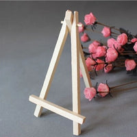 AOOKMIYA New 1PC 8x15cm 12.5x7cm Mini Wood Artist Tripod Painting Easel For Photo Painting Postcard Display Holder Frame Cute Desk Decor