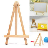 AOOKMIYA New 1PC 8x15cm 12.5x7cm Mini Wood Artist Tripod Painting Easel For Photo Painting Postcard Display Holder Frame Cute Desk Decor