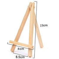 AOOKMIYA New 1PC 8x15cm 12.5x7cm Mini Wood Artist Tripod Painting Easel For Photo Painting Postcard Display Holder Frame Cute Desk Decor