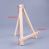 AOOKMIYA New 1PC 8x15cm 12.5x7cm Mini Wood Artist Tripod Painting Easel For Photo Painting Postcard Display Holder Frame Cute Desk Decor