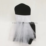 New Arrival 100PCS Free Shipping Spandex Lycra Chair Band With TuTu Sash Wedding Decoration