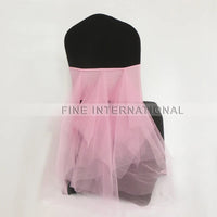 New Arrival 100PCS Free Shipping Spandex Lycra Chair Band With TuTu Sash Wedding Decoration