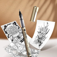 New Big Capacity Waterproof Ink Art Markers Brush Pen Sketch Drawing comics Pigment Line Pens Office School Stationery Supplies