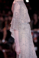 AOOKDRESS New Elie Saab Luxury Grey Crystal Sexy Open Back  فساتين السهرة vestidos de fiesta  فساتين سهره evening dresses