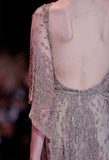 AOOKDRESS New Elie Saab Luxury Grey Crystal Sexy Open Back  فساتين السهرة vestidos de fiesta  فساتين سهره evening dresses