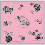 New Fashion Ladies Forest Flowerr Printing Twill silk 130CM kerchief Shawl Versatile Cold-Resistant Warm Scarf Festival Gift