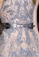 AOOKDRESS New Luxurious Elie Saab Beaded Grey Purple A-line فساتين السهرة vestidos de fiesta  فساتين سهره evening dresses