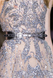 AOOKDRESS New Luxurious Elie Saab Beaded Grey Purple A-line فساتين السهرة vestidos de fiesta  فساتين سهره evening dresses