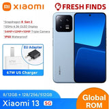 New Xiaomi 13 5G  MIUI 14 Snapdragon 8 Gen 2 54MP Triple Camera The new sensor of IMX8 67W Fast Charger Mi 13