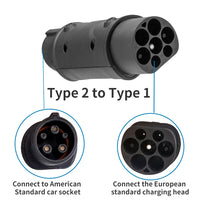 AOOKMIYA New energy J1772 electric car European standard to American standard conversion head type2 to type1 charging gun adapter EVSE