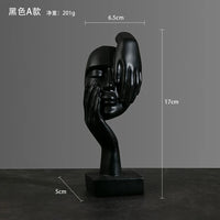 Nordic Statue Abstract Resin Desktop Miniature Ornaments Sculpture Figurines Face Character Art Crafts Office Home Decoration