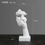 Nordic Statue Abstract Resin Desktop Miniature Ornaments Sculpture Figurines Face Character Art Crafts Office Home Decoration