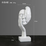 Nordic Statue Abstract Resin Desktop Miniature Ornaments Sculpture Figurines Face Character Art Crafts Office Home Decoration