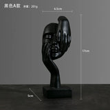 Nordic Statue Abstract Resin Desktop Miniature Ornaments Sculpture Figurines Face Character Art Crafts Office Home Decoration