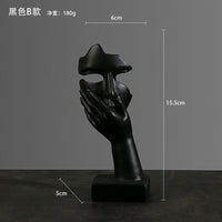 Nordic Statue Abstract Resin Desktop Miniature Ornaments Sculpture Figurines Face Character Art Crafts Office Home Decoration