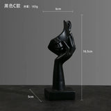 Nordic Statue Abstract Resin Desktop Miniature Ornaments Sculpture Figurines Face Character Art Crafts Office Home Decoration