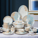 AOOKMIYA Ceramic dishes wholesale Jingdezhen bone China tableware set full set of dishes chopsticks combination household gifts high value.