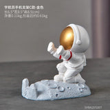 Office Desk Decoration Nordic Style Astronauts Mobile Phone Stand Holder Ornaments Resin Spaceman Bracket Toys Gift