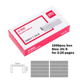 Office Staples Stainless Binding Staple Set 24/6 1000pcs Stapler Supplier Steel For Stationery 10# School Binder Deli