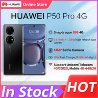 Original HUAWEI P50 Pro 4G  6.6‘’ OLED Curved FHD+2700x1228 Screen HarmonyOS 2 Octa Core up to 66W SuperCharge 50MP Main Camera